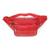 iLeather Collections Genuine Leather Large Size 5 Pockets Fanny Pack