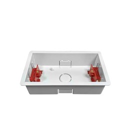 Dry Wall Back Box 2Gang 35mm Plastic Double Dry Lining Plasterboard Wall Back Box 35mm Electrical Socket Switch Recessed Wall Pattress 35mm - 1 Back box Pattress