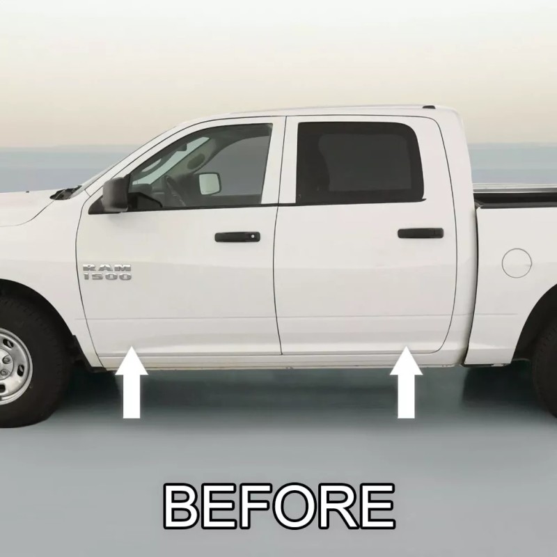 Brickyard Automotive 2" Black Body Side Molding Trim Die Cut