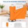 RUISTLI Rollo de Toallas de Microfibra, Paquete de 50, Rollo