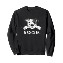 VidiAmazing Pitbull Rescue Gift Pit Bull Lover Pitbull ds579 Sweater Sweatshirt Black