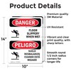 (2 Pack) Floor Slippery When Wet Bilingual OSHA Danger Sign