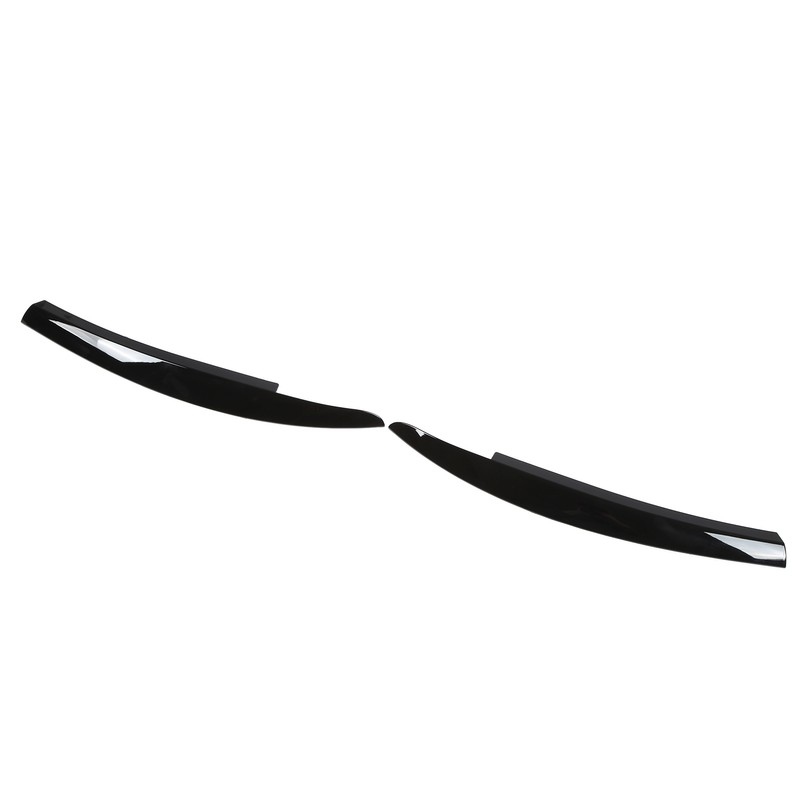 2Pcs/Set Front Headlight Eyebrow Eyelid Strips Cover Trim Glossy Black