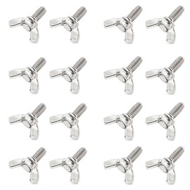 Wing Screw, Butterfly Bolt, Bolt Set, Screw, Hand Screw, Thumbscrew, Stainless Steel, M6X10MM, M6X12MM, 16 Pieces