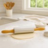 Beille Oak Wood Stainless Steel Barrel Classic Bakers Rolling Pin