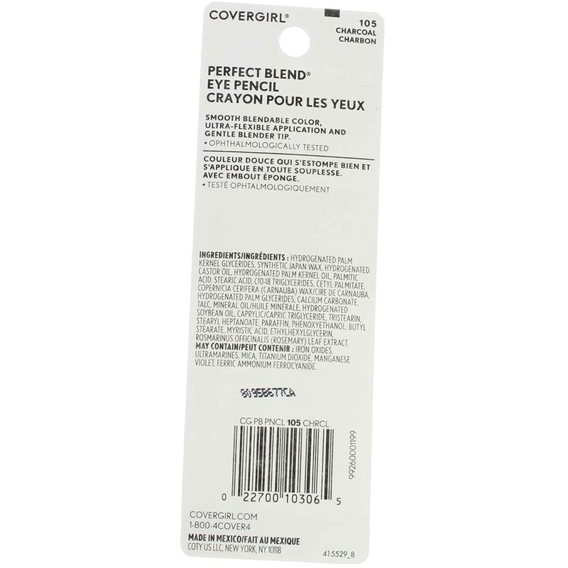 Cover Girl 10306 105chrcl Charcoal Perfect Blend Eyeliner Pencil