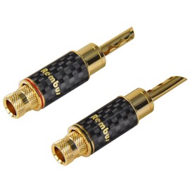 Rembus BS-236 High-End Banana Plug Carbon Gold-Plated Tube Pack of 4