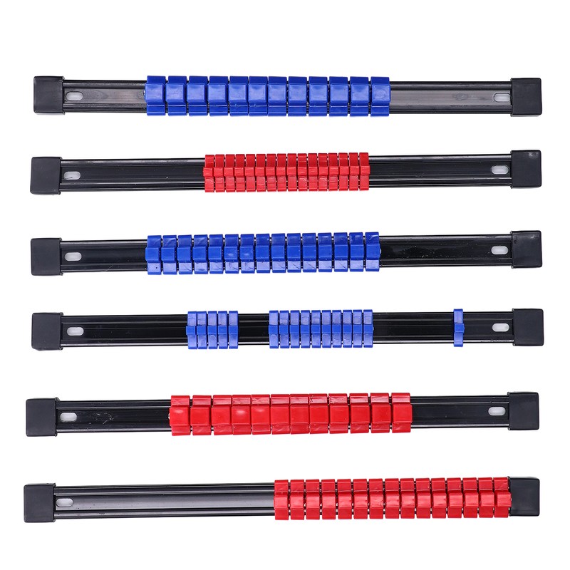 6pcs Socket Organizer Tray Multipurpose ABS 1/4in 3/8in 1/2in Auto