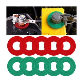 YALOK 10PCS Car Battery Terminal Washer, Fiber Vehicle Battery Terminal Post Protection Washers, Automotive Battery Terminal Protector Accessories, Universal for SUV, Sedan, Truck