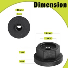 JTZFD16 Pcs Hex Cap Nut,Outdoor Accents Hex-Head Washer,Hex Screw Hardware Nuts Fasteners, Screws Cap Nuts and Bolts