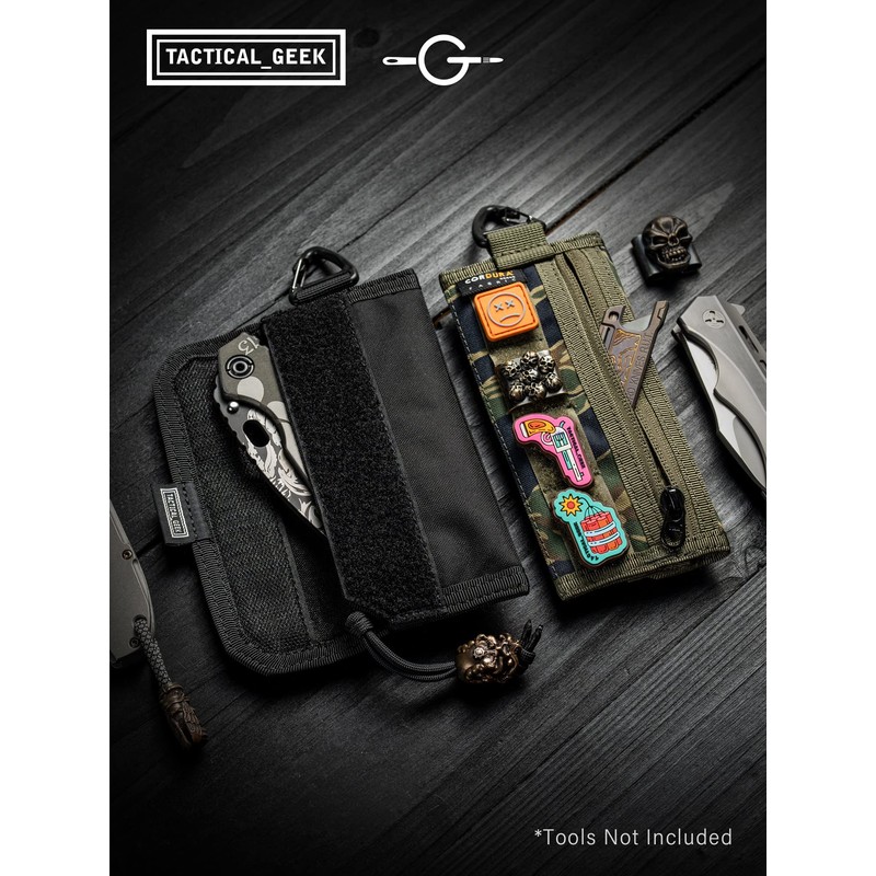TACTICAL GEEK Storage A2 L Pouch Organizer, Nylon Handheld Wallet,