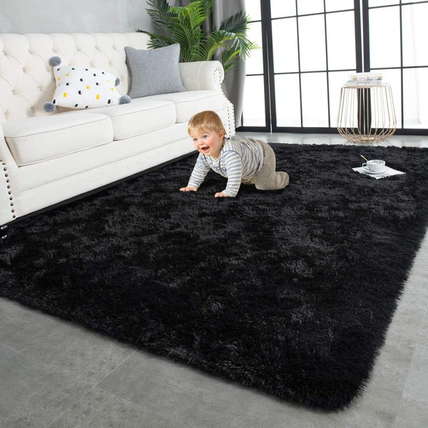 TWINNIS Super Soft Shaggy Rugs Fluffy Carpets, 4x5.9 Feet, Indoor