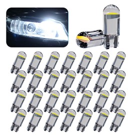 JOYCOURT 30Pack 194 Car LED Light Bulbs, 0.36W 12V T10 6000K Interior Lights, 168 2825 W5W Wedge COB LED Replacement Bulbs, Universal Dashboard Light, Dome Light, Sign Light, License Plate Light