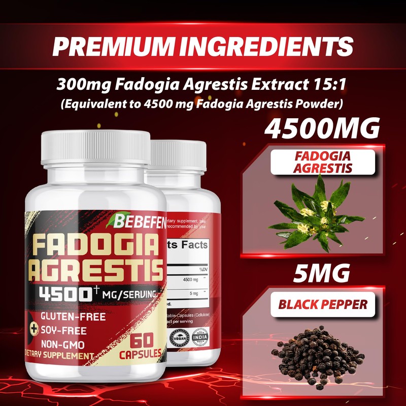 BEBEFEN Fadogia Agrestis - Strength, Drive, Athletic Performance & Muscle