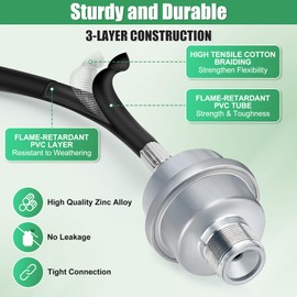 WADEO Propane Fuel Filter F273699 with 7FT Propane Adapter Hose Compatiable With Propane Heater Buddy, Propane Fuel Filter with Hose Connect 20-40 lb Propane Tanks, CSA Certified