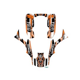 Kalair GFX Graphics Kit for Honda TRX 300 (1993-2006) Swift Series Orange 16 Mil - ATV UTV Custom Racing Graphics Stickers Decals Kit, no-plastics