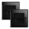 Evoges Black Brush 1 Gang Wall Outlet Entry Plate (1)