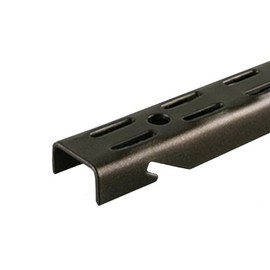 Knape & Vogt John Sterling 0120-25BRZ Standard Dual Shelving Track, 25-Inch, Bronze