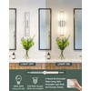 METWET Bathroom Vanity Light Fixtures, Chrome Wall Lights in Clear