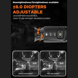 LKJYBG Night Vision Goggles,Helmet Mounted Night Vision Scope with Elastic Head Strap,4K HD Infrared Waterproof with 8X Digital Zoom 1.4 in HD Screen,3000mAh Lithium Battery for Camping,32GB Included