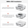 Qwiizlab Aluminum Stand Hub with SSD Enclosure, Docking Station for