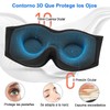 Antifaz para Dormir con Audifonos y Contorno 3D, Blackout y