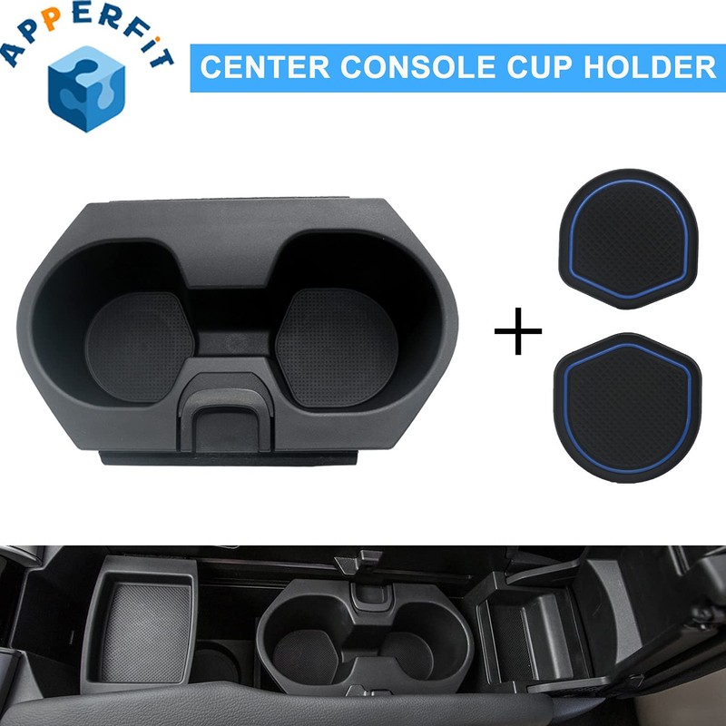 Civic Cup Holder Insert w/Coaster for Center Console Compatible with