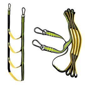 4 Step Folding Boat Rope Ladder, Portable Marine Rope Ladder, Assist Boarding Rope Ladder, Swim Ladder for Climbing Inflatable Boat, Kayak, Motorboat, Canoeing, Sailboat, Fishing Boat, 440lbs