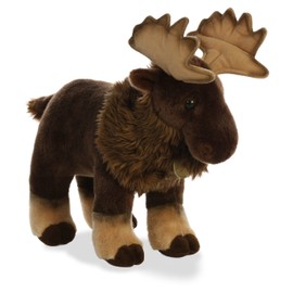 Aurora® Adorable Miyoni® Moose Stuffed Animal - Lifelike Detail - Cherished Companionship - Brown 14 Inches