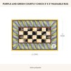 MACKENZIE-CHILDS Washable Rug, Decorative Indoor Rug, 2' x 3', Purple-and-Green