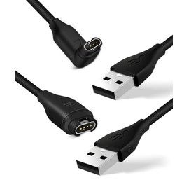 AIYEEN Watch Charging Cable 3.3FT/1M Compatible with Garmin Fenix ​​7 7S 7X 6 6S 6X Pro 5 5S 5X Plus, Forerunner 745 935 945 45 45S 245, Vivomove 3 3S, Instinct (A-Straight+A-90 Degree)