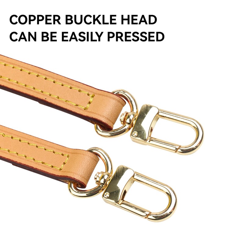 jiesinlov Vachetta Leather Replacement Shoulder Strap for Handbag (Beeswax Double