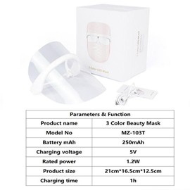 Portable Wireless LED Facial Mask, 1 Box Rechargeable Skin Care Mask, Facial Beauty Instrument for Home & Travel, Skin Care Gift for Skincare Enthusiasts