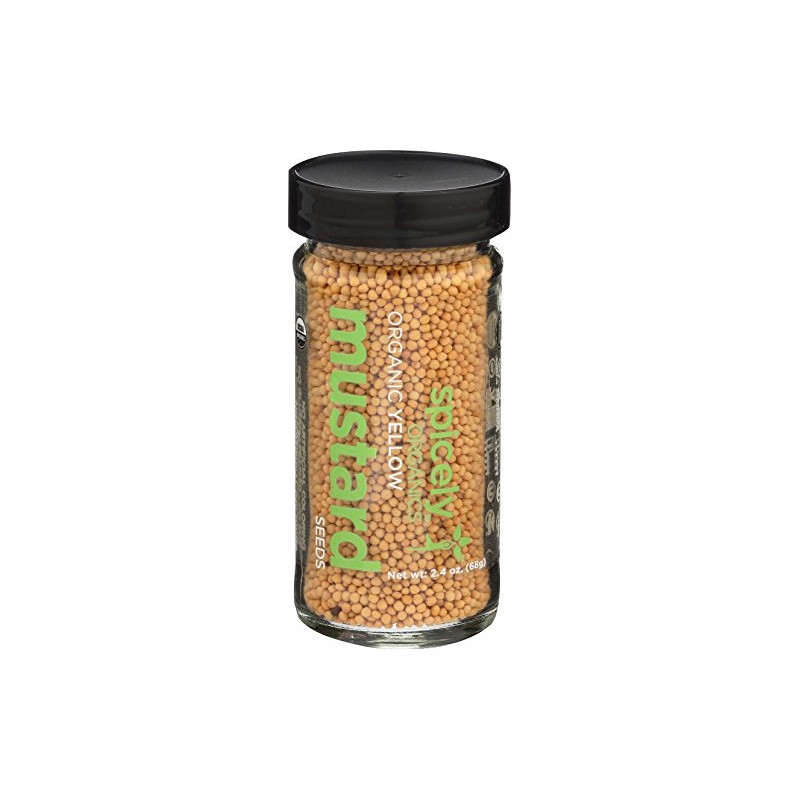 SPICELY Organic Jar Mustard Seed Yellow, 2.4 OZ