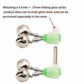 linguang 40 pcs Fishing Bells for Rods Tips ，Clip on Fishing Poles with Fishing Glow Sticks ，Catfish Bells for Fishing，Fishing Strike Alert Glow Stick Bite Alarm(40pcs Fishing Bells)