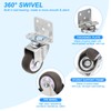 PATIKIL 1.25" L-Shaped Plate Swivel Caster Combo, 4Pcs Side Mount