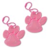 funflector Safety Reflector - Paw Print - Pink - 2-Pack