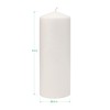 Stonebriar 80 Hour Long Burning Unscented Pillar Candles, 3x8, White