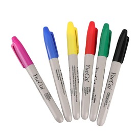 6 Unids/set Marcador de Piel para Piercing de Tatuaje, Marcadores de Tatuaje Temporal para la Piel, Bolígrafos de Tatuaje Hacen Líneas, Tinta de Tatuaje Temporal de Grado Cosmético