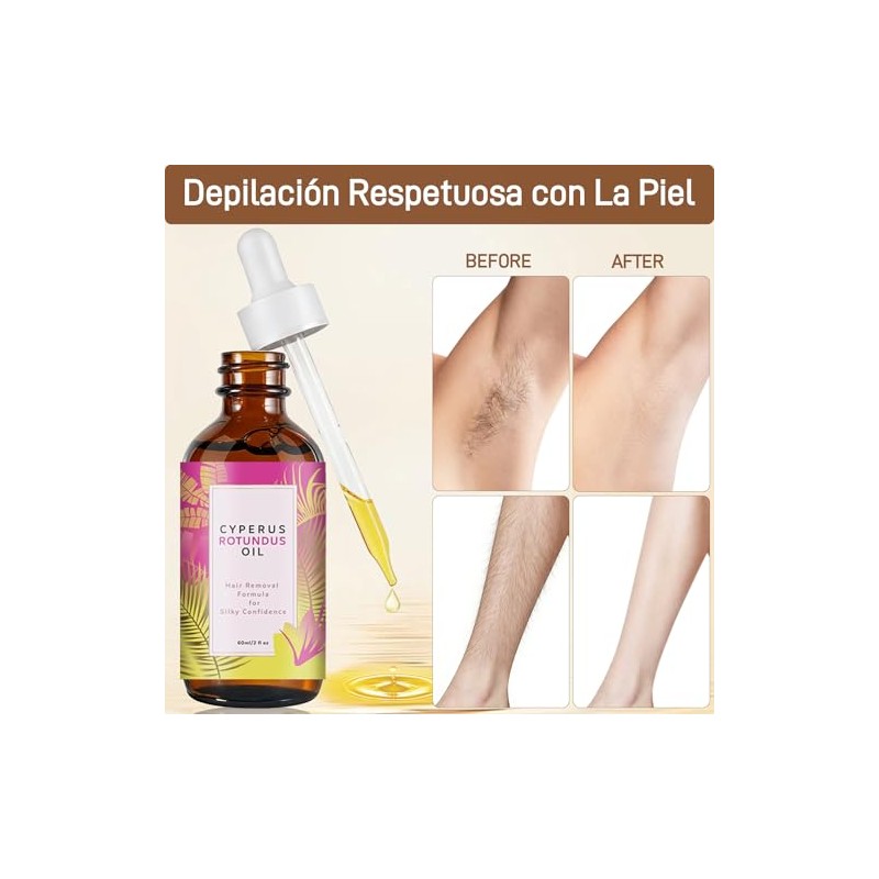 Cyperus Rotundus Oil, Aceite Natural de Cyperus Rotundus para Depilación