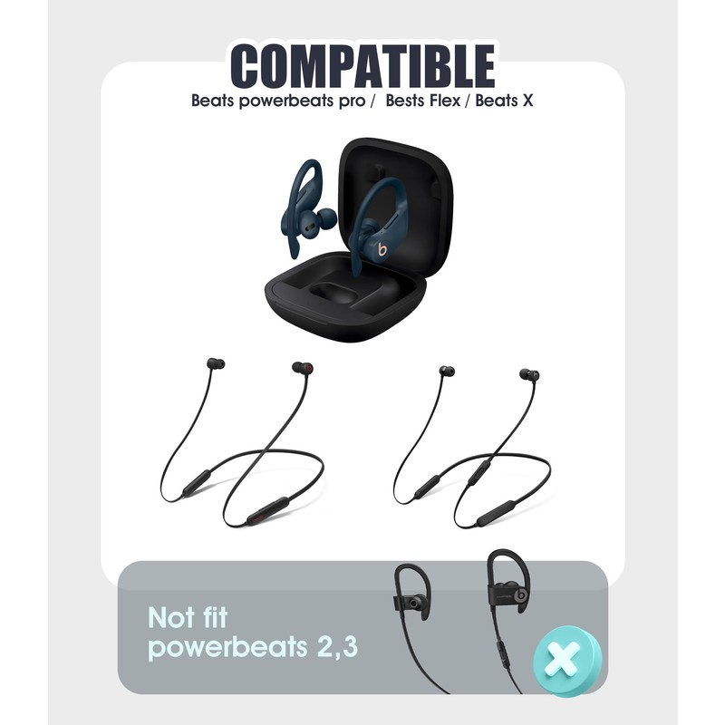 Seltureone 8 Pairs Ear Tips for Beats Powerbeats Pro/Beats Flex/Beats