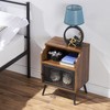 VECELO Modern Nightstand Set of 2, End Table with Storage