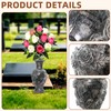 Grave Vase with Spike Cemetery Vase Resin Cemetery Flowers Holder