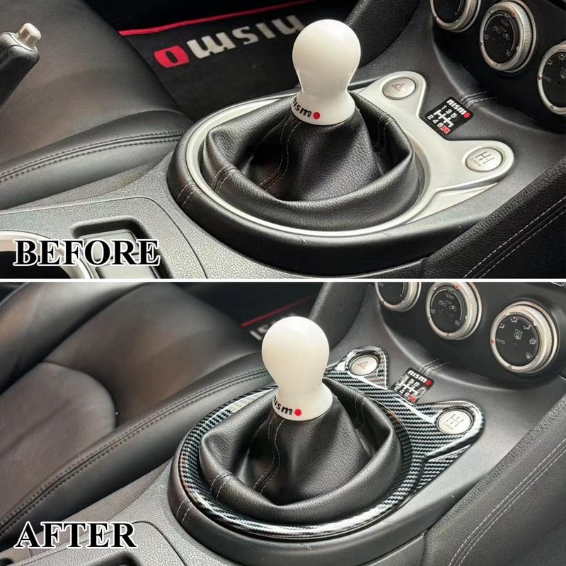 Fewshaw Carbon Fiber Style Manual Gear Shift Panel Cover Trim