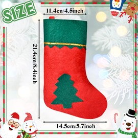 FUSHENMU 24 Pack Mini Christmas Stockings Red Green Elf Xmas Hanging Stockings for Christmas Tree Fireplace Home Party Decorations