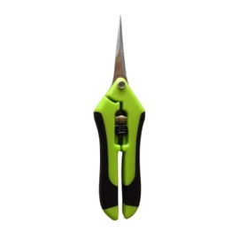 Green Micro Tip Garden Shears for Precise Trimming - Lightweight, Stainless Steel Hand Pruners, Flower Trimmers, and Bonsai Snippers