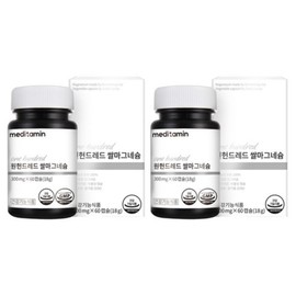 Meditamine One Hundred Rice Magnesium 100% domestic rice yeast fermented 60 capsules 2 units / 메디타민 원헌드레드 쌀 마그네슘 국산쌀100% 효모발효 60캡슐 2개
