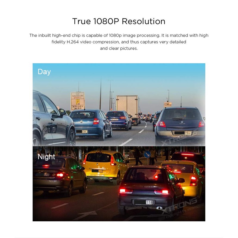 XTRONS 1080p Car Camera DVR Video Recorder Dash Cam 140°