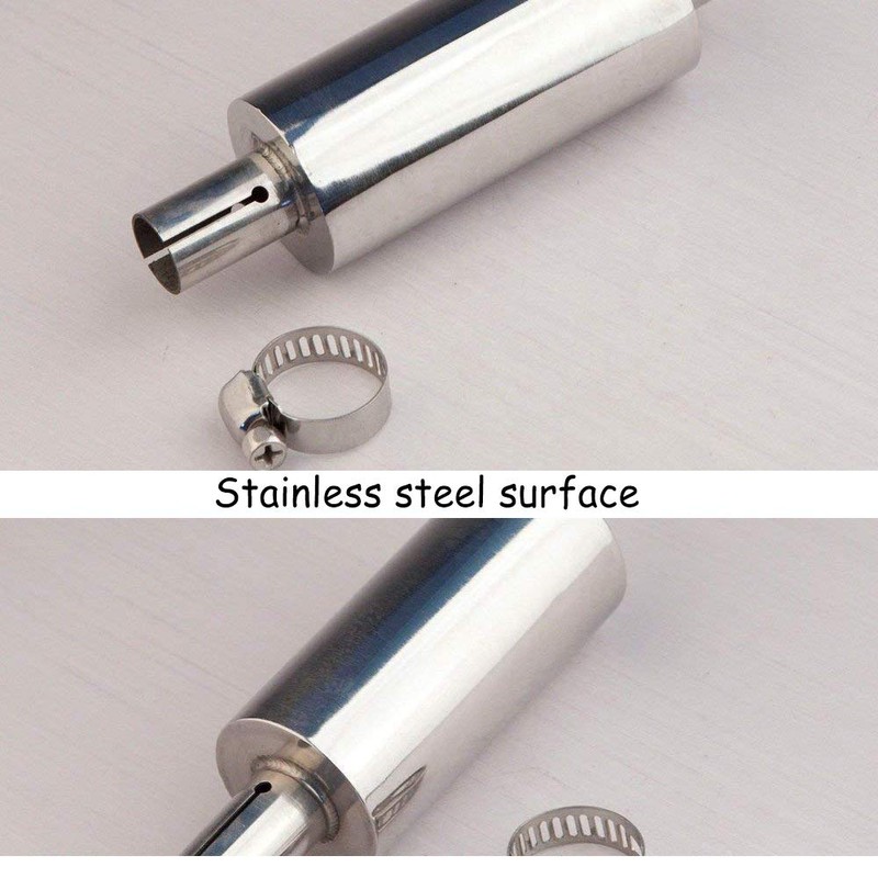 Acxico 1Pcs Stainless Steel Silencer For 23CC-35CC Gasoline Engine Accelerating