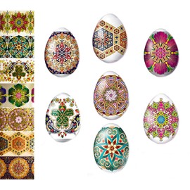 Diximus - Funda termoencogible para decoración de huevos de Pascua, diseño de Pysanka